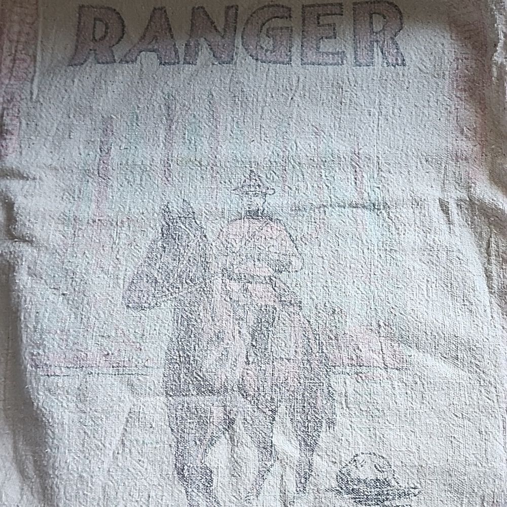Vintage Ranger Muslin Alfalfa Grow Seed Sack Farm Core